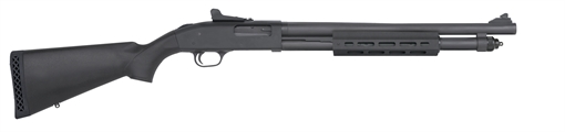 Picture of Mossberg 590A1, Security Mil-Spec, Pump Action, 12 Gauge, 3" Chamber, 18.5" Heavy Wall Barrel, Parkerized Black Finish, Synthetic Stock with M-Lok Forend, 6Rd, Ghost Ring Sight 50765