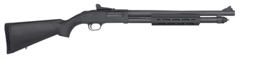 Picture of Mossberg 590A1, Security Mil-Spec, Pump Action, 12 Gauge, 3" Chamber, 18.5" Heavy Wall Barrel, Parkerized Black Finish, Synthetic Stock with M-Lok Forend, 6Rd, Ghost Ring Sight 50765