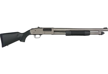 Picture of Mossberg 590A1, Pump Action Shotgun, 12 Gauge, 3" Chamber, 18.5" Barrel, Ghost Ring Sight, Black Synthetic Stock and Forend, Cerakote Finish, Tungsten Gray, 6 Rounds 50790