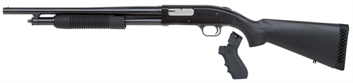 Picture of Mossberg 59817 500 L-Series LH Blued Pump 12 Gauge 18.50" 3" 5+1 Black Fixed w/Pistol Grip Synthetic Stock 015813598170