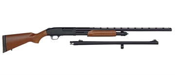 Picture of Mossberg 835 Ulti-Mag Combo Field/Deer, Pump Action, 12 Gauge Shotgun, 24" & Vent Rib 28" Barrel, Blued Finish, Wood Stock, 3.5" Chamber, Bead Front Rifle Sights, Ulti-Mag Set, 5Rd 0158134 68224