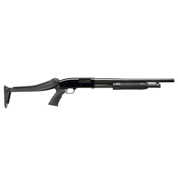 Picture of Mossberg 88, Maverick, Pump, 12Ga 3", 18.5", Black, Top Folding, Right Hand, Cylinder, 3", Cylinder, 5Rd, Bead 0495339 31027