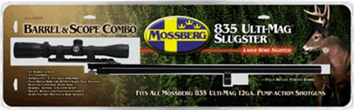 Picture of Mossberg OEM 12 Gauge 24" Slug Barrel w/Cantilever Mount, Fully-Rifled Bore & Blued Finish, For Use w/Mossberg 835 Ulti-Mag, Includes 3-9x40mm Scope 90835