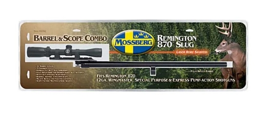 Picture of Mossberg OEM Replacement 12 Gauge 24" 3" Blued Matte Finish Steel Material Slug Style with 3-9x40mm Scope, Full Rifling & Cantilever Mount for Remington 870 92356