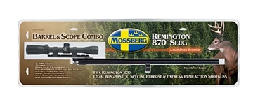 Picture of Mossberg OEM Replacement 12 Gauge 24" 3" Blued Matte Finish Steel Material Slug Style with 3-9x40mm Scope, Full Rifling & Cantilever Mount for Remington 870 92356