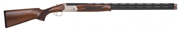 Picture of Mossberg Gold Reserve Full Size 20 Gauge Break Open 3" 2rd 30" Blue Polished Vent Rib Barrel, Silver Polished Engraved Stainless Steel Receiver, Fixed Black Walnut Stock, Right Hand 75482