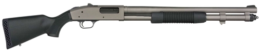 Picture of Mossberg 590A1, Pump Action Shotgun, 12 Gauge, 3" Chamber, 20" Barrel, Ghost Ring Sight, Black Synthetic Stock and Forend, Cerakote Finish, Tungsten Gray, 8 Rounds 50796