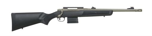 Picture of Mossberg MVP Patrol, Bolt Action Rifle, 7.62 NATO, 16.25" Threaded Barrel, Fiber Optic Front Sight, Cerakote Finish, Tungsten, Black Synthetic Stock, 10 Round,1 Magazine 28209