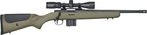 Picture of Mossberg MVP, LR Tactical, TALO Exclusive, Bolt Action Rifle, 300 Blackout, 16.25" Barrel, Threaded 5/8X24 with A2 Flash Hider, Matte Finish, Black, Olive Drab Green Synthetic Stock, Vortex Crossfire II 3-9x40mm Scope, 10 Rounds, 1 Magazine 27706