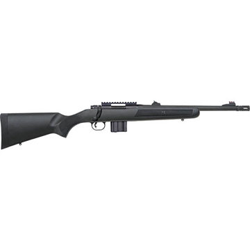 Picture of Mossberg MVP, Patrol, Bolt Action Rifle, 300 Blackout, 16.25" Threaded Barrel, A2 Flash Hider, 1:7 Twist, Matte Finish, Blued Barrel, Black Synthetic Stock, Fiber Optic Sights, Picatinny Rail Scope Base, 10 Rounds, 1 Magazine 27707