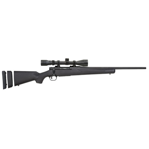 Picture of Mossberg Patriot Super Bantam 308 Win Caliber with 5+1 Capacity, 20" Fluted Barrel, Matte Blued Metal Finish & Black Synthetic Stock Right Hand (Youth) Includes 3-9x40mm Scope 27867