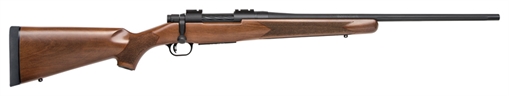 Picture of Mossberg Patriot Full Size 22-250 Rem 5+1 22" Matte Blued Fluted Barrel, Drilled & Tapped Matte Blued Stainless Steel Receiver, Walnut Fixed Stock, Right Hand 27841