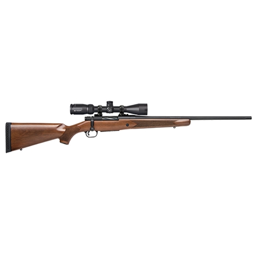 Picture of Mossberg Patriot 22-250 Rem Caliber with 5+1 Capacity, 22" Fluted Barrel, Matte Blued Metal Finish & Walnut Stock Right Hand (Full Size) Includes Vortex Crossfire II 3-9x40mm Scope 28057