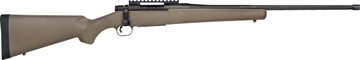 Picture of Mossberg Patriot Predator 243 Win Caliber with 5+1 Capacity, 22" Threaded/Fluted Barrel, Matte Blued Metal Finish & Flat Dark Earth Synthetic Stock Right Hand (Full Size) 27873