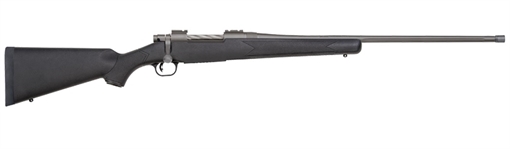 Picture of Mossberg Patriot Full Size 300 Win Mag 3+1 24" Stainless Cerakote Fluted Barrel, Stainless Cerakote Receiver Drilled & Tapped, Black Fixed Synthetic Stock, Right Hand 28135