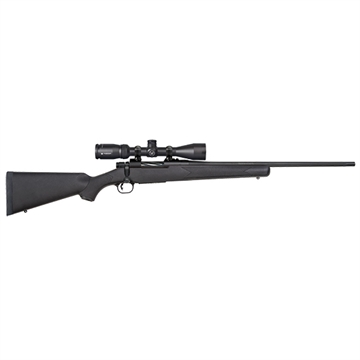 Picture of Mossberg Patriot 7mm-08 Rem Caliber with 5+1 Capacity, 22" Fluted Barrel, Matte Blued Metal Finish & Black Synthetic Stock Right Hand (Full Size) Includes Vortex Crossfire II 3-9x40mm Scope 28053