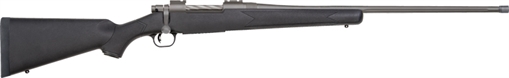 Picture of Mossberg Patriot Full Size 7mm Rem 3+1 24" Stainless Cerakote Fluted Threaded Barrel, Drilled & Tapped Stainless Cerakote Receiver, Black Fixed Synthetic Stock, Right Hand 28129
