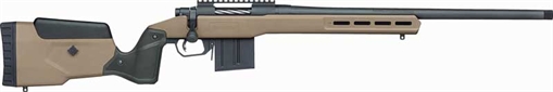 Picture of Mossberg Patriot LR Tactical 308 Win 7+1 24" Matte Blued Threaded Bull Barrel, Matte Blued Picatinny Rail MDT Oryx Tactical M-LOK Flat Dark Earth Synthetic Stock, Right Hand 28149