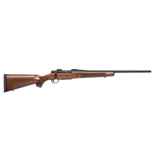 Picture of Mossberg Patriot 243 Win 5+1 22" Matte Blued Fluted Barrel, Drilled & Tapped Matte Blued Stainless Steel Receiver, Walnut Fixed Stock, Right Hand 27835