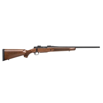 Picture of Mossberg Patriot 243 Win 5+1 22" Matte Blued Fluted Barrel, Drilled & Tapped Matte Blued Stainless Steel Receiver, Walnut Fixed Stock, Right Hand 27835