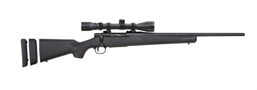 Picture of Mossberg Patriot Super Bantam 7mm-08 Rem Caliber with 5+1 Capacity, 20" Fluted Barrel, Matte Blued Metal Finish & Black Synthetic Stock Right Hand (Youth) Includes 3-9x40mm Scope 27853