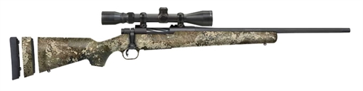 Picture of Mossberg Patriot Super Bantam Bolt Action Rifle, 308 Winchester, 20" Fluted Barrel, Matte Blued Finish, True Timber Strata Camo Synthetic Stock, 3-9X40MM Scope, Adjustable Trigger, Weaver Style Base, 1 Mag, 5Rd 28067