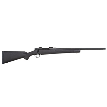 Picture of Mossberg Patriot Full Size 243 Win 5+1 22" Matte Blued Fluted Barrel, Drilled & Tapped Matte Blued Stainless Steel Receiver, Black Fixed Synthetic Stock, Right Hand 27838