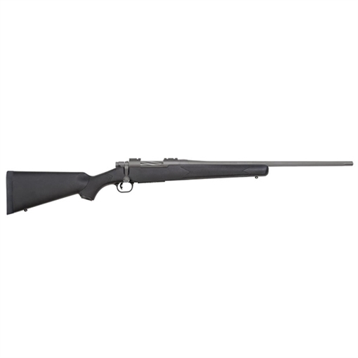 Picture of Mossberg Patriot Full Size 270 Win 5+1 22" Stainless Cerakote Fluted Barrel, Stainless Cerakote Receiver Drilled & Tapped, Black Fixed Synthetic Stock, Right Hand 28009