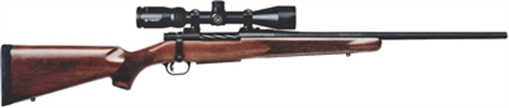 Picture of Mossberg Patriot 25-06 Rem Caliber with 5+1 Capacity, 22" Fluted Barrel, Matte Blued Metal Finish & Walnut Stock Right Hand (Full Size) Includes Vortex Crossfire II 3-9x40mm Scope 28059