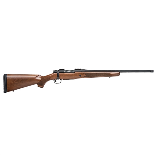 Picture of Mossberg Patriot Full Size 450 Bushmaster 4+1 20" Matte Blued Fluted Threaded Barrel, Drilled & Tapped Matte Blued Stainless Steel Receiver, Walnut Fixed Stock, Right Hand 28043