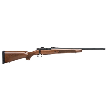 Picture of Mossberg Patriot Full Size 450 Bushmaster 4+1 20" Matte Blued Fluted Threaded Barrel, Drilled & Tapped Matte Blued Stainless Steel Receiver, Walnut Fixed Stock, Right Hand 28043