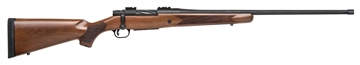 Picture of Mossberg Patriot Full Size 6.5 PRC 4+1 24" Matte Blued Fluted Threaded Barrel, Drilled & Tapped Matte Blued Stainless Steel Receiver, Walnut Fixed Stock 28236