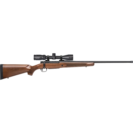 Picture of Mossberg Patriot 7mm Rem Mag Caliber with 3+1 Capacity, 24" Threaded/Fluted Barrel, Matte Blued Metal Finish & Walnut Stock Right Hand (Full Size) Includes Vortex Crossfire II 3-9x40mm Scope 28127