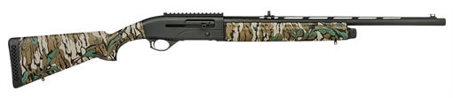 Picture of Mossberg SA-20 Turkey 20 Gauge Semi-Auto 3" 4+1 22" Mossy Oak Greenleaf Vent Rib Steel Barrel, Mossy Oak Greenleaf Picatinny Rail Receiver, Fixed Mossy Oak Greenleaf Synthetic Stock 75808