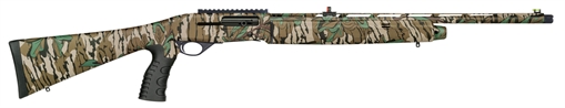 Picture of Mossberg SA-410 Tactical 410 Gauge Semi-Auto 3" 4+1 22" Mossy Oak Greenleaf Vent Rib Barrel, Mossy Oak Greenleaf Picatinny Rail Receiver, Fixed w/Pistol Grip Synthetic Stock 75810