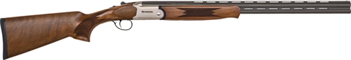 Picture of Mossberg Silver Reserve Full Size 28 Gauge Break Open 2.75" 2rd 26" Matte Blued Over/Under Vent Rib Barrel, Satin Silver Stainless Steel Engraved Receiver, Fixed Black Walnut Stock, Right Hand 75478