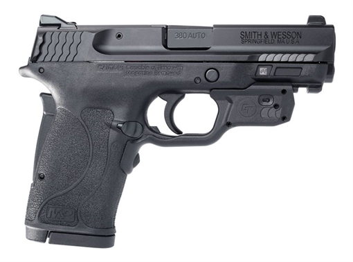 Picture of Smith & Wesson M&P 380 Shield EZ Crimson Trace Laserguard 380 ACP 3.68" 8+1 Black Armornite Stainless Steel Black Polymer Grip 12611