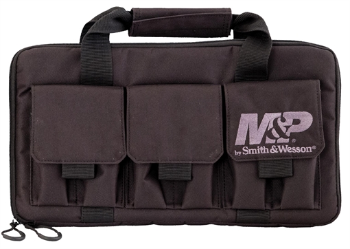 Picture of M&P Accessories Pro Tac Handgun Case Black Nylon Holds 2 Handguns 110029