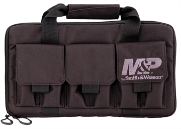 Picture of M&P Accessories Pro Tac Handgun Case Black Nylon Holds 2 Handguns 110029