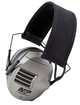 Picture of M&P Accessories Alpha Electronic Muff Polymer 23 dB Over the Head Gray/Black Adult 1 Pair 110041