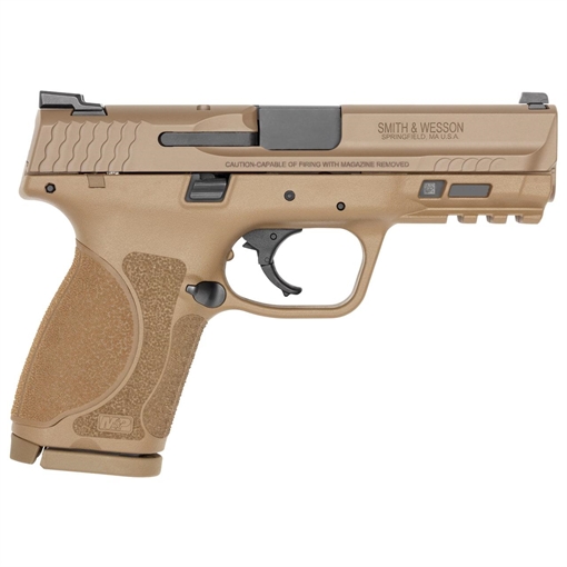 Picture of M&P9 M2.0 Compact Handgun 9mm Luger 15rd Magazine 4" Barrel FDE No Thumb Safety USED 12458U