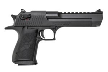 Picture of Magnum Research Desert Eagle Mark XIX 429 DE 7+1, 6" Black Steel Barrel, Matte Black Serrated Carbon Steel Slide & Frame w/Beavertail, Black Rubber Grip, Manual Thumb Safety, Right Hand DE429