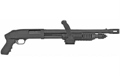 Picture of Mossberg 590 Chainsaw 12 Gauge 5+1 3" 18.50" Stand-Off Barrel, Matte Blued Metal Finish, Synthetic Pistol Grip Stock, Railed Forend, Removeable Top Handle 50692