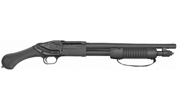 Picture of Mossberg 590 Shockwave, 20 Gauge, 3" Chamber, 14" Cylinder Barrel, Black Finish, Synthetic, 5Rd, Bead Sight, Crimson Trace Laser Saddle, Non-NFA Firearms Due to 26.5" Overall Length 50637