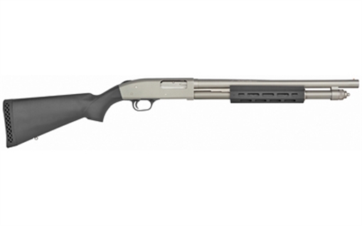 Picture of Mossberg 590A1, Mariner, Pump Action, 12 Gauge, 3" Chamber, 18.5" Heavy Wall Barrel, Marinecoat Finish, Synthetic Stock with M-Lok Forend, 6Rd, Bead Sight 50767