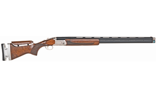 Picture of Mossberg Gold Reserve II, Over/Under Shotgun, 12 Gauge, 3" Chamber, 30" Elevated Vent Rib Barrel / Polished Blue, Polished Silver Receiver w/ Gold Inlay, Sport Set Chokes (5 Total), Fiber Optic Sight, Satin Black Walnut Stock, 2 Rounds 75474