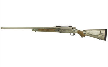 Picture of Mossberg Patriot, TALO, Bolt Action Rifle, 7MM PRC, 24" Fluted and Threaded Barrel, Cerakote Finish, Silver, Gray Laminate Stock, 3 Rounds 28197