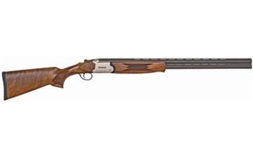 Picture of Mossberg Silver Reserve II, Over/Under Shotgun, 12 Gauge, 3" Chamber, 28" Vent Rib Barrel / Matte Blue, Satin Silver Receiver, 5 Choke Tubes, Front Bead Sight, Satin Black Walnut Stock, 2 Rounds 75471