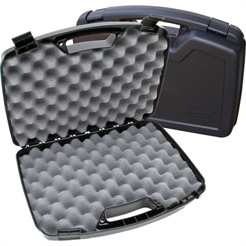 Picture of MTM Case-Gard Double Handgun Case Black Polypropylene Holds 2 Handguns w/ up to 8' Barrels 80940