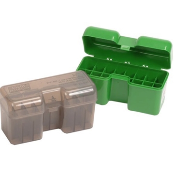 Picture of MTM Case-Gard Ammo Box Flip-Top Multi Caliber Rifle Clear Smoke Polypropylene 22rd RF22SM41